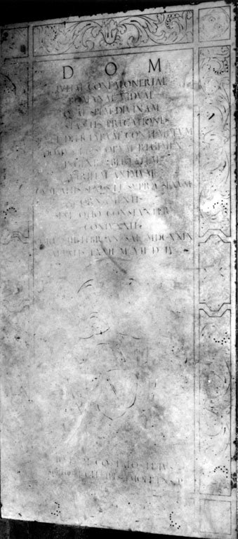 lapide tombale - ambito romano (sec. XVII)